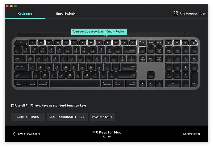 command key on logitech keyboard