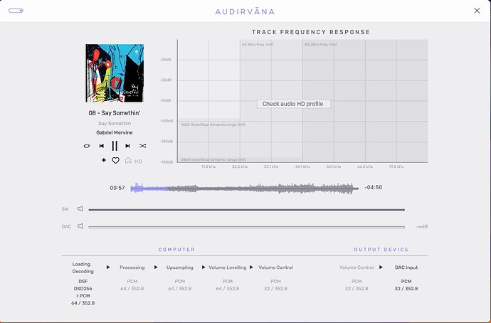 DSD256 config info