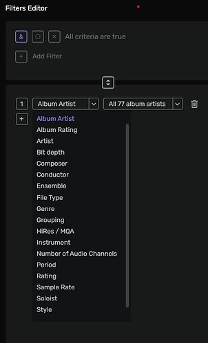 Filters Editor